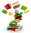 Image : Books Tornado . Isolated on white.