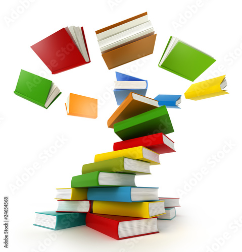 Illustration: Books Tornado . Isolated on white. Books Tornado . Isolated on white.
