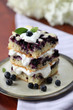Blueberry cake with whipped cream