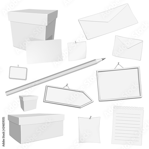 Vektor: vector white office elements vector white office elements