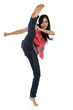 woman kicking