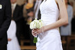 Bride holding beautiful wedding flowers bouquet