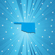 Blue Oklahoma map