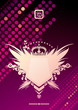 Glittering vector background & heraldic coat of arms
