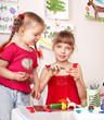Child play from plasticine.