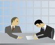business man signing contract