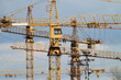 Photo: Yellow jib cranes Yellow jib cranes