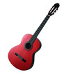 acoustic guitar isolated on white