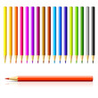 Vector: Set of color pencils. Vector. Set of color pencils. Vector.