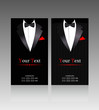 Vector business cards with elegant suits