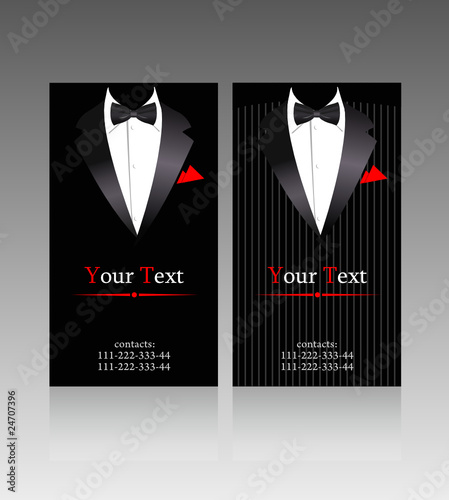 Vector: Vector business cards with elegant suits Vector business cards with elegant suits