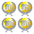 Lorbeerkranz Silber 90 95 100 150