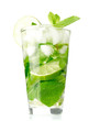 Mojito cocktail on white background
