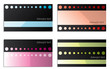 Black cards with color stripes and circles Black cards with color stripes and circles