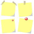 4 gelbe notizzettel 4 gelbe notizzettel