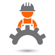 Vector: handwerk bau arbeiter zeichen symbol handwerk bau arbeiter zeichen symbol