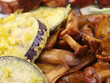 sauteed chanterelle mushrooms and eggplant tempura sauteed chanterelle mushrooms and eggplant tempura