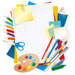 colored paper and pens