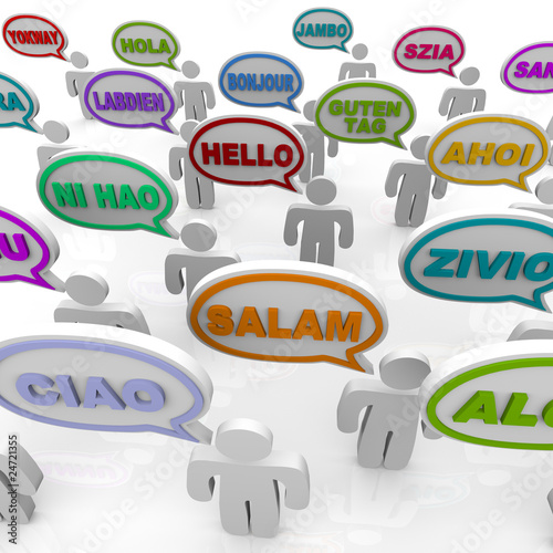 Illustration: Greetings from Around the World - Speech Bubbles Greetings from Around the World - Speech Bubbles
