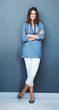 An attractive young female model posing