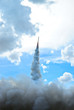 a rocket in the sky