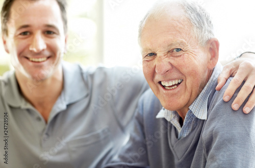 Photo: Father and son having fun together Father and son having fun together