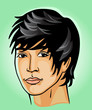 Portrait of the young man of the Mongoloid race
