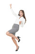 Young successful businesswoman celebrating Success