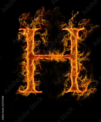 letter e fire. Fire Letter H