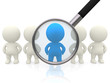 3D people with magnifier 3D people with magnifier