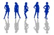 Illustration: Frauen Silhouetten Frauen Silhouetten