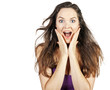 Young beautiful surprised woman Young beautiful surprised woman
