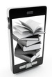 mobile phone and books