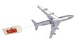 Sale tags airplane Sale tags airplane