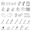 communication hand draw element vector