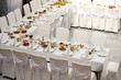 food at banquet table