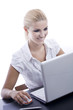 young woman at her laptop