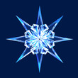 Illustration: Isolated diamond star Isolated diamond star