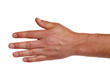 Linke Männerhand