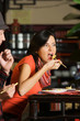 Eating in asian Restaurant