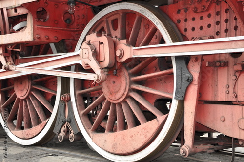 Photo: Wheel of old steam train Wheel of old steam train