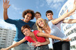 Image : Group of friends at college campus