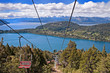 Cable car ride down the mountain in Baroiloche, Argentina Cable car ride down the mountain in Baroiloche, Argentina