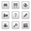 Gray button for internet 28