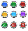 Color glass buttons set