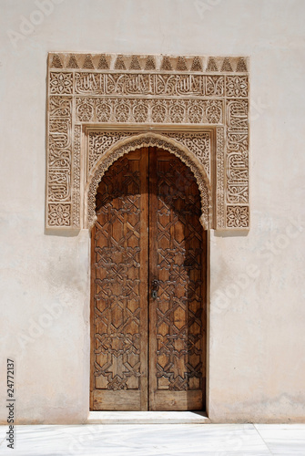 Photo: Moorish door, Alhambra palace Moorish door, Alhambra palace