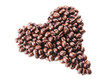 Coffee beans in the shape of a heart, closeup Coffee beans in the shape of a heart, closeup