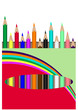 Coloured wooden pencils box - Vector Coloured wooden pencils box - Vector