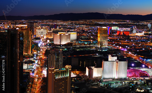 Fototapeta Las Vegas strip aerial view