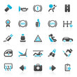 blue car icons - set 12